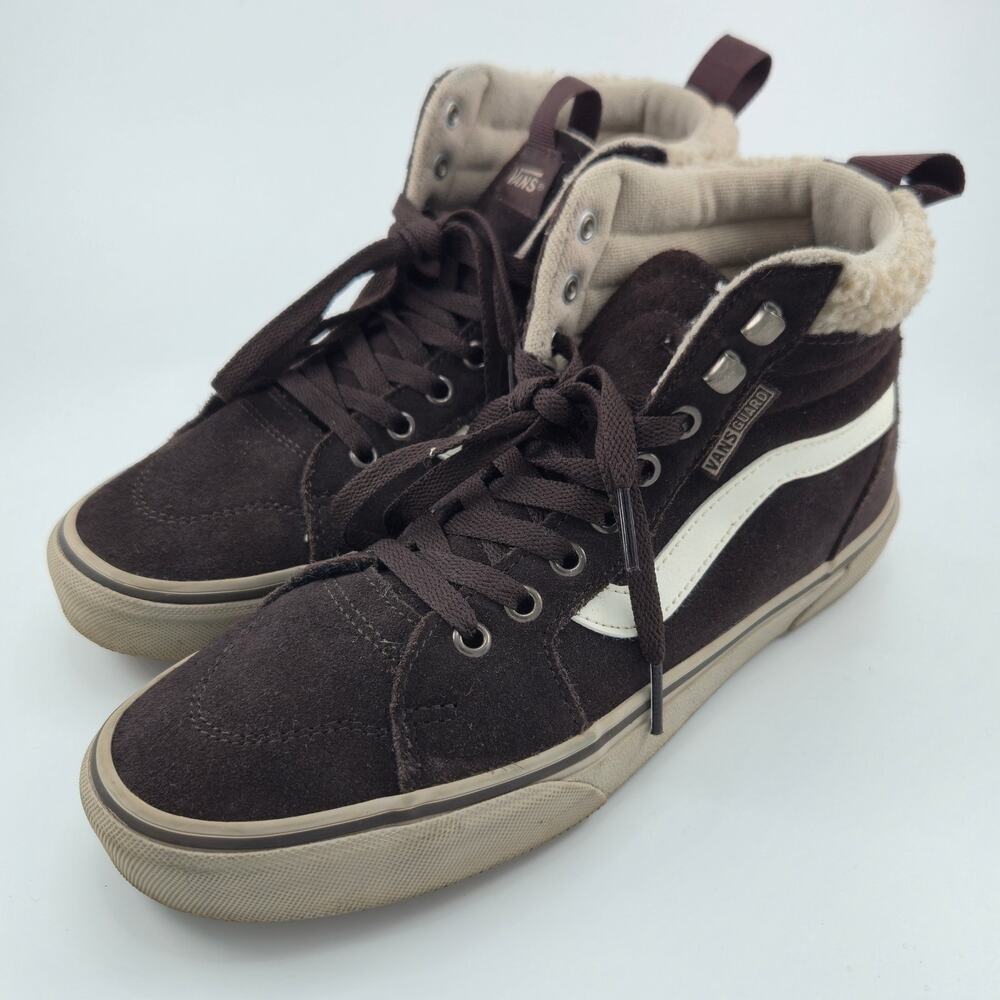 Vans Filmore Hi Vansguard Women's Size 8.5 Suede Sherpa Chocolate Sneakers